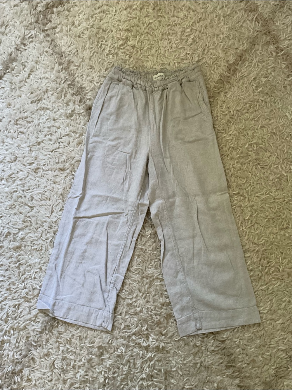 Wide-Leg Linen Blend Pants